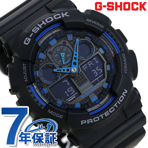 gショック ジーショック G-SHOCK STANDARD ブラック ブルー GA-100-1A2DR カシオ 腕時計 ブランド メンズ GA-100-1A2DR