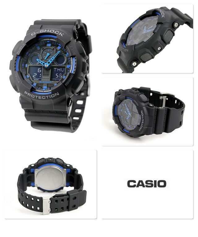 gショック ジーショック G-SHOCK STANDARD ブラック ブルー GA-100-1A2DR カシオ 腕時計 ブランド メンズ GA-100-1A2DR
