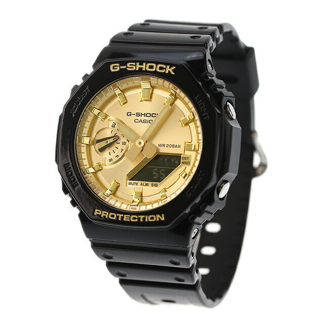 gショック ジーショック G-SHOCK GA-2100GB-1A アナログデジタル 2100シリーズ メンズ 腕時計 ブランド カシオ casio アナデジ ゴールド ブラック 黒 GA-2100GB-1ADR