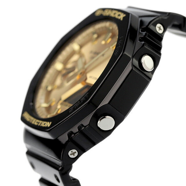 gショック ジーショック G-SHOCK GA-2100GB-1A アナログデジタル 2100シリーズ メンズ 腕時計 ブランド カシオ casio アナデジ ゴールド ブラック 黒 GA-2100GB-1ADR
