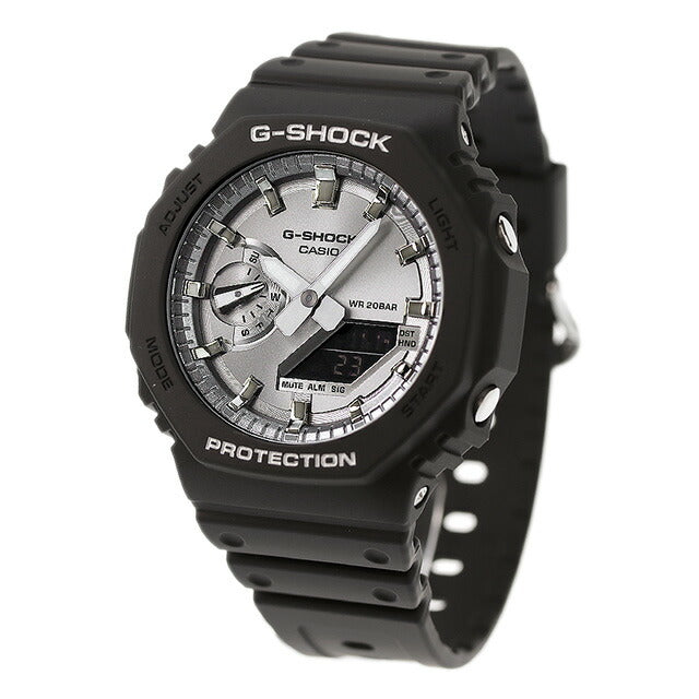 gショック ジーショック G-SHOCK GA-2100SB-1A アナログデジタル 2100シリーズ メンズ 腕時計 ブランド カシオ casio アナデジ シルバー ブラック 黒 GA-2100SB-1ADR