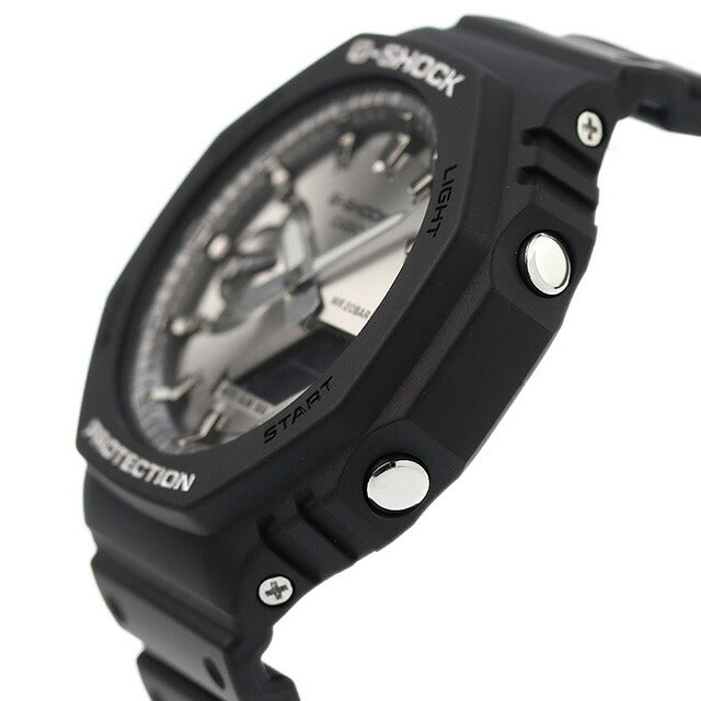 gショック ジーショック G-SHOCK GA-2100SB-1A アナログデジタル 2100シリーズ メンズ 腕時計 ブランド カシオ casio アナデジ シルバー ブラック 黒 GA-2100SB-1ADR