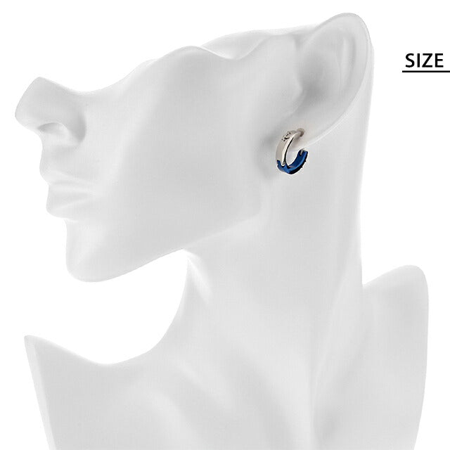ポリス ピアス メンズ ブランド ステンレススチール フープ 片耳用 GE2102530 シルバー ブルー アクセサリー GE2102530