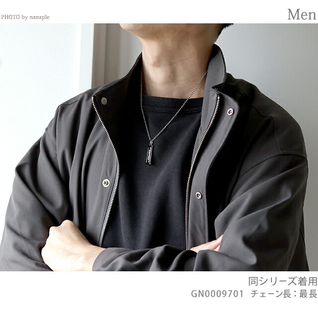 ポリス ネックレス メンズ ブランド N PRETENTIOUS ? ステンレス GN0009701 シルバー ブラック ジュエリー GN0009701
