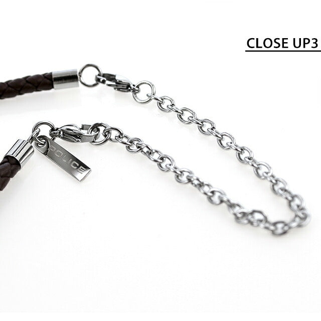 ポリス ネックレス メンズ ブランド ステンレススチール GN0036702 シルバー ブラウン アクセサリー GN0036702