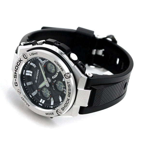 gショック ジーショック G-SHOCK Gスチール 電波ソーラー メンズ 腕時計 GST-W110-1AER 黒 カシオ CASIO GST-W110-1AER