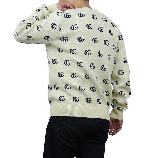 グッチ ニット メンズ ブランド GUCCI コットン100% イタリア 655104 ベージュ系 ファッション 選べるモデル GUC655104A