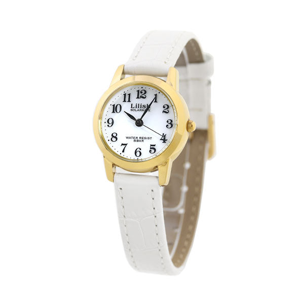 シチズン Q&Q リリッシュ 24mm ソーラー レディース 腕時計 ブランド H049-114 CITIZEN キュー&キュー シルバー×ホワイト プレゼント ギフト H049-114