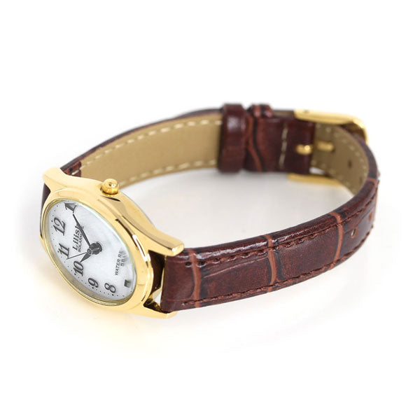 シチズン Q&Q リリッシュ 24mm ソーラー レディース 腕時計 ブランド H053-104 CITIZEN キュー&キュー シルバー×ブラウン プレゼント ギフト H053-104