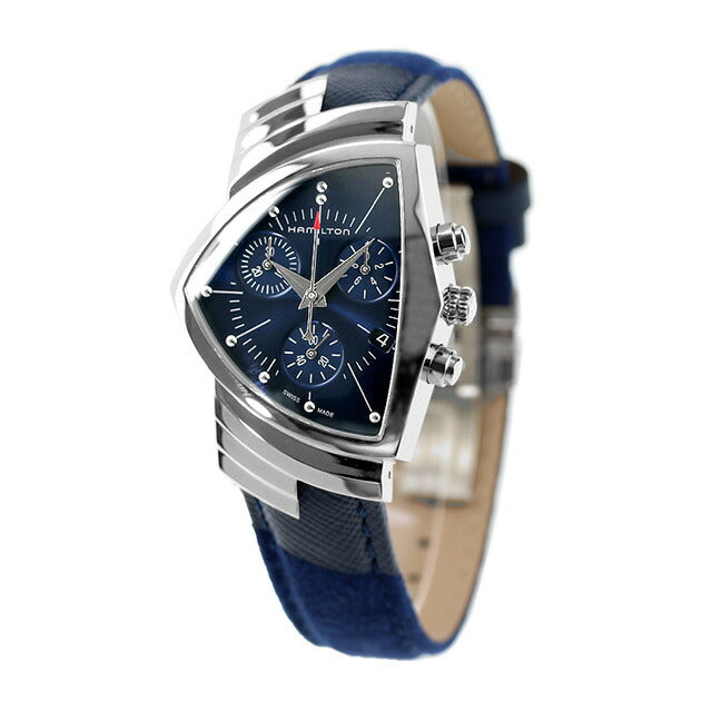 ハミルトン ベンチュラ クロノ 32mm クオーツ 腕時計 ブランド メンズ クロノグラフ HAMILTON H24432941 ブルー スイス製 H24432941