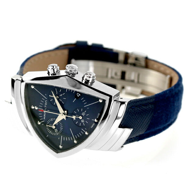 ハミルトン ベンチュラ クロノ 32mm クオーツ 腕時計 ブランド メンズ クロノグラフ HAMILTON H24432941 ブルー スイス製 H24432941
