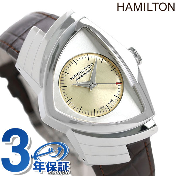 ハミルトン ベンチュラ 34mm メンズ 腕時計 自動巻き H24515521 HAMILTON 時計 ベージュ×ブラウン H24515521