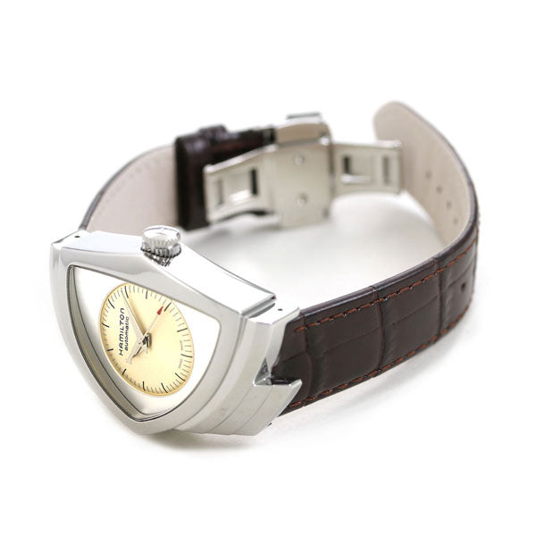 ハミルトン ベンチュラ 34mm メンズ 腕時計 自動巻き H24515521 HAMILTON 時計 ベージュ×ブラウン H24515521