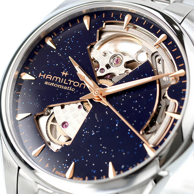 ハミルトン ジャズマスター Open Heart Auto 36mm 自動巻き 腕時計 ブランド メンズ レディース オープンハート HAMILTON JAZZMASTER H32215142 アナログ ブルー H32215142
