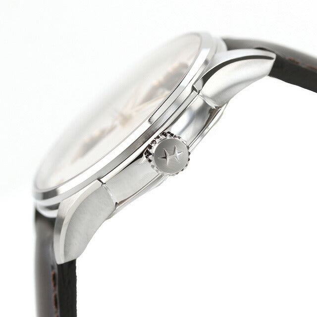 ハミルトン ジャズマスター 40mm 自動巻き 腕時計 ブランド メンズ HAMILTON H32675551 アナログ シルバー ブラウン スイス製 H32675551