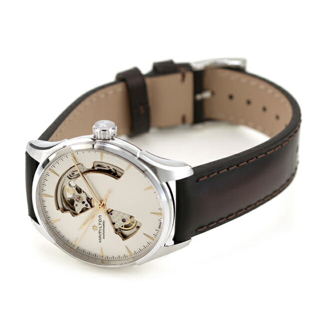 ハミルトン ジャズマスター 40mm 自動巻き 腕時計 ブランド メンズ HAMILTON H32675551 アナログ シルバー ブラウン スイス製 H32675551