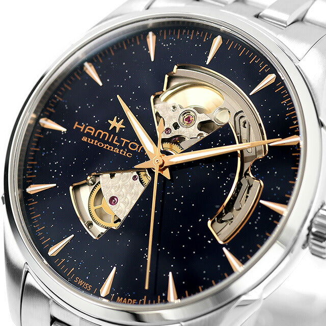 ハミルトン ジャズマスター Open Heart Auto 42mm 自動巻き 腕時計 ブランド メンズ オープンハート HAMILTON JAZZMASTER H32705140 アナログ ブルー スイス製 H32705140