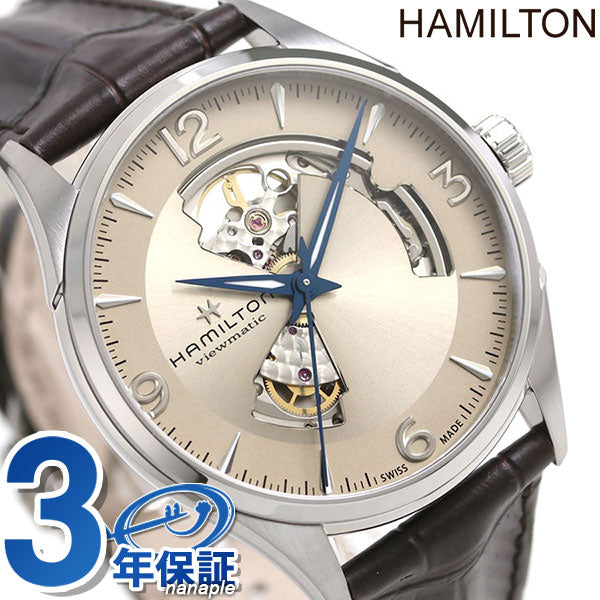 ハミルトン 腕時計 メンズ ジャズマスター オープンハート 42mm 自動巻き 機械式 H32705521 HAMILTON 革ベルト H32705521