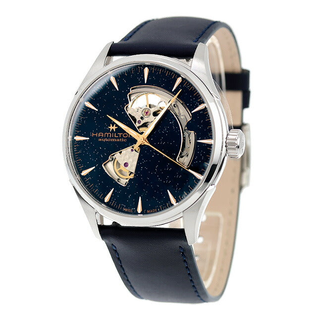 ハミルトン ジャズマスター Open Heart Auto 42mm 自動巻き 腕時計 ブランド メンズ オープンハート HAMILTON JAZZMASTER H32705640 アナログ ブルー ネイビー H32705640