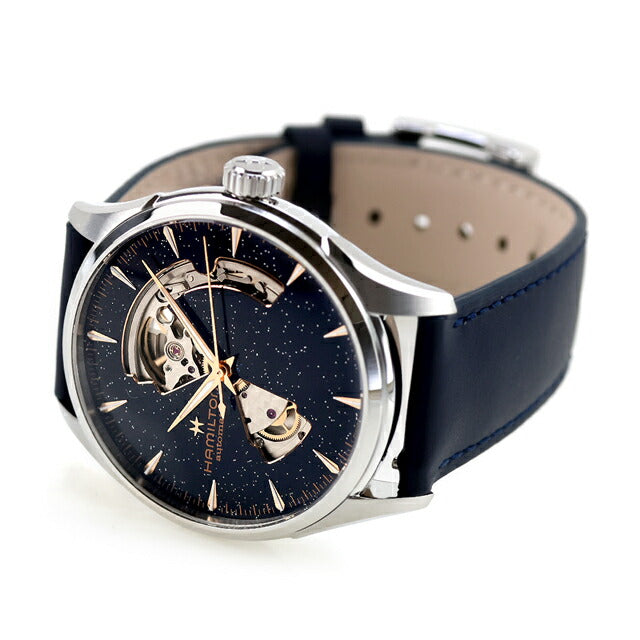 ハミルトン ジャズマスター Open Heart Auto 42mm 自動巻き 腕時計 ブランド メンズ オープンハート HAMILTON JAZZMASTER H32705640 アナログ ブルー ネイビー H32705640