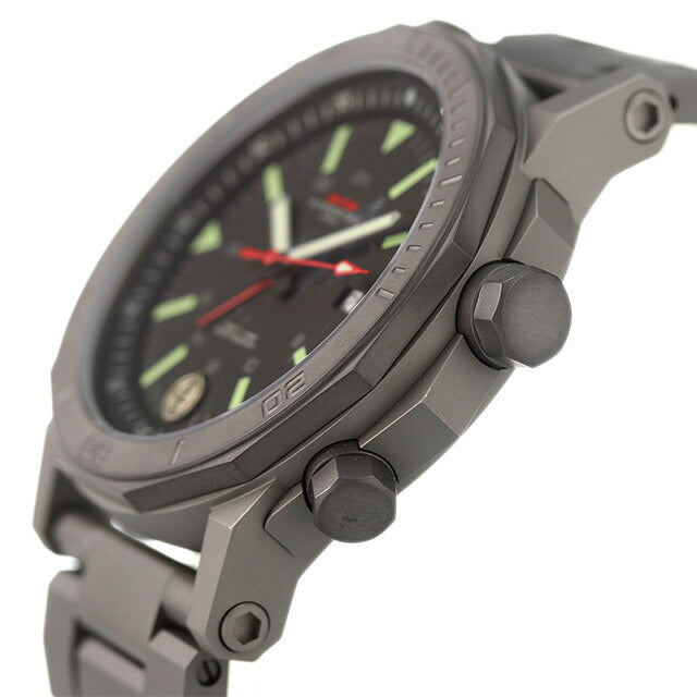 エム ティー エム H-61 クオーツ 腕時計 ブランド メンズ GMT MTM H61-SGR-LUMI-MBSS アナログ ブラック グレー 黒 H61-SGR-LUMI-MBSS