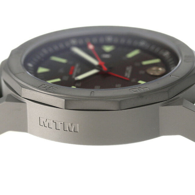 エム ティー エム H-61 クオーツ 腕時計 ブランド メンズ GMT MTM H61-SGR-LUMI-MBSS アナログ ブラック グレー 黒 H61-SGR-LUMI-MBSS
