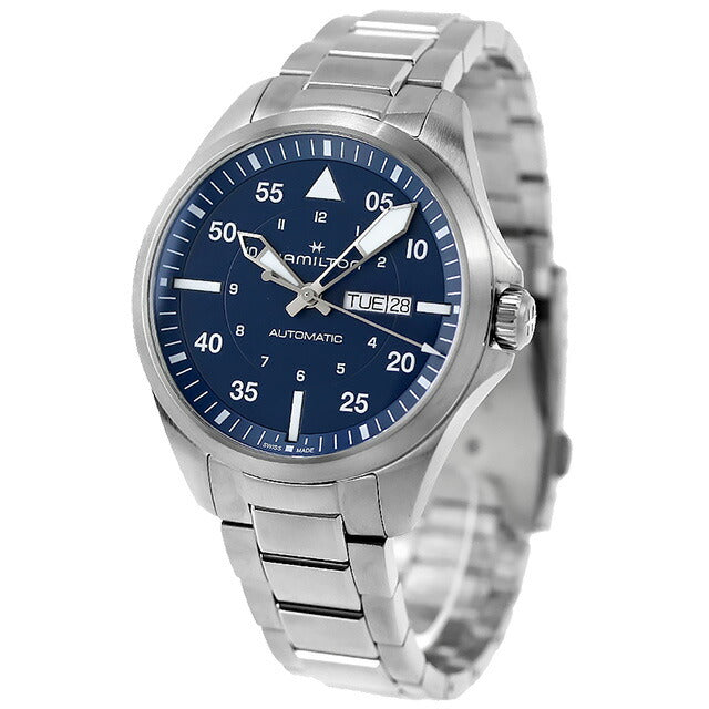 ハミルトン カーキ アビエーション パイロット デイデイト 42mm 自動巻き 腕時計 ブランド メンズ HAMILTON H64635140 ブルー H64635140