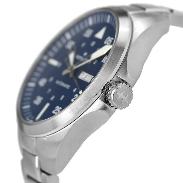 ハミルトン カーキ アビエーション パイロット デイデイト 42mm 自動巻き 腕時計 ブランド メンズ HAMILTON H64635140 ブルー H64635140