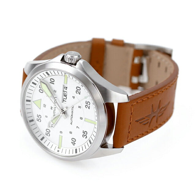 ハミルトン カーキ アビエーション パイロット デイデイト 42mm 自動巻き 腕時計 ブランド メンズ HAMILTON H64635550 H64635550