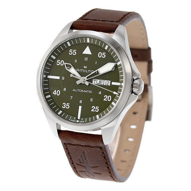 ハミルトン カーキ アビエーション パイロット デイデイト 42mm 自動巻き 腕時計 ブランド メンズ HAMILTON H64635560 H64635560