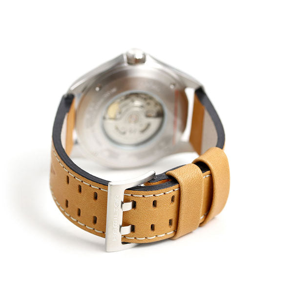 ハミルトン 時計 カーキ 自動巻き メンズ H64725531 アビエーション パイロット デイデイト 46mm 腕時計 ブランド ブラック ブラウン H64725531
