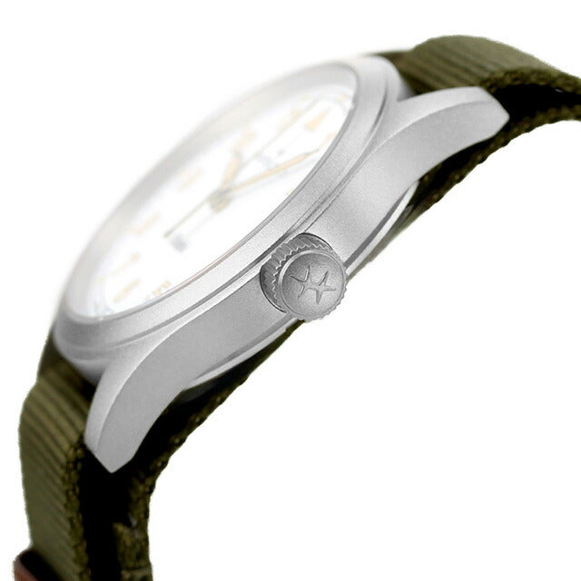 ハミルトン カーキ フィールド 38mm クォーツ 電池式 腕時計 ブランド メンズ レディース HAMILTON H69401910 アナログ ホワイト グリーン 白 スイス製 H69401910