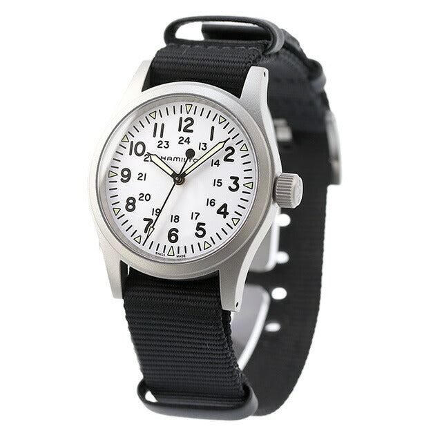 ハミルトン カーキ フィールド メカニカル 38mm 手巻き 腕時計 ブランド メンズ HAMILTON H69439910 アナログ ホワイト ブラック H69439910