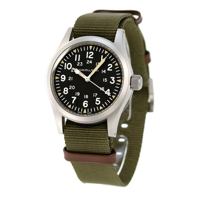 ハミルトン 腕時計 ブランド メンズ カーキ フィールド 38mm 手巻き H69439931 ブラック グリーン H69439931