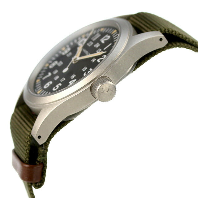 ハミルトン 腕時計 ブランド メンズ カーキ フィールド 38mm 手巻き H69439931 ブラック グリーン H69439931