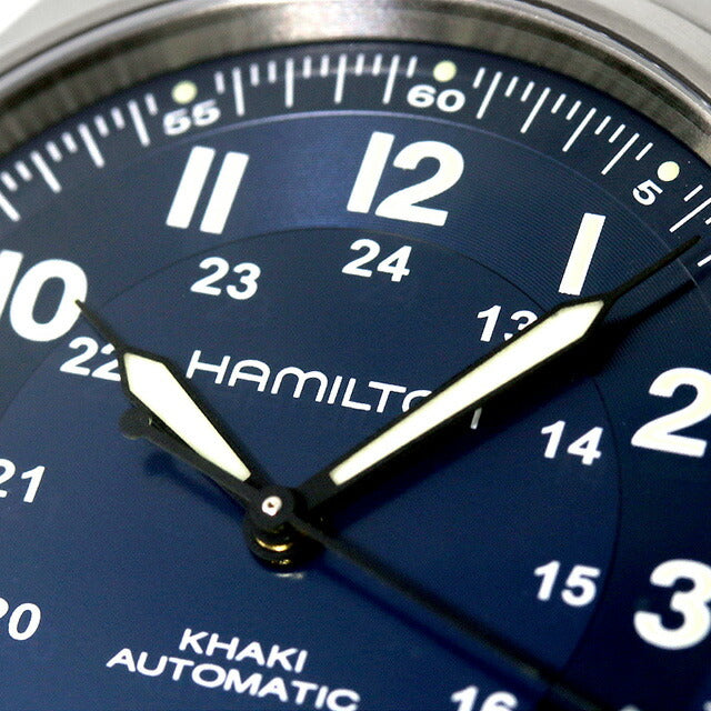 ハミルトン カーキ フィールド チタニウム オート 38mm 自動巻き 腕時計 ブランド メンズ チタン HAMILTON H70205140 ブルー スイス製 H70205140
