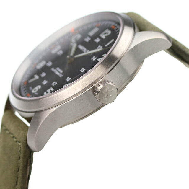 ハミルトン 腕時計 メンズ カーキ フィールド チタニウム オート 38mm 自動巻き 機械式 チタン 革ベルト HAMILTON H70205830 アナログ H70205830
