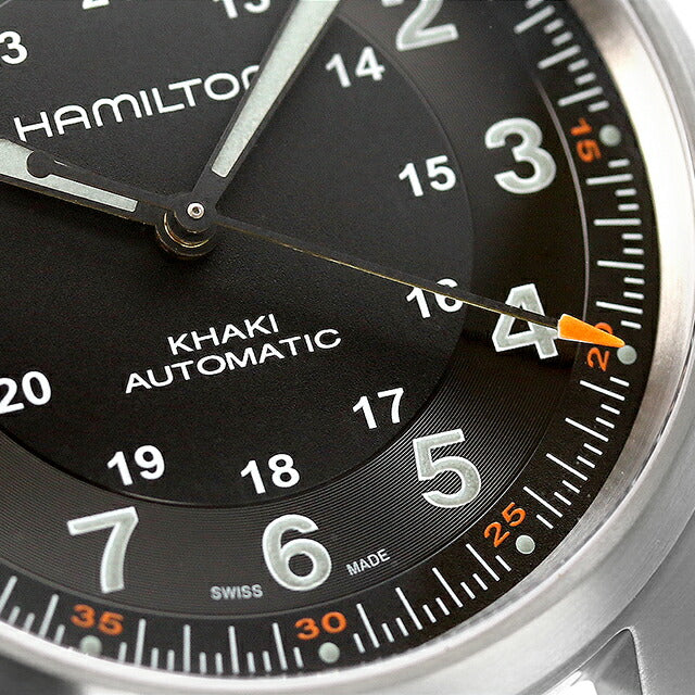 ハミルトン 腕時計 メンズ カーキ フィールド チタニウム オート 38mm 自動巻き 機械式 チタン 革ベルト HAMILTON H70205830 アナログ H70205830