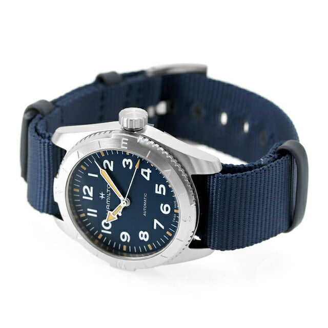 ハミルトン カーキ フィールド エクスペディション オート 37mm 自動巻き 腕時計 ブランド メンズ HAMILTON H70225940 アナログ ブルー ネイビー H70225940