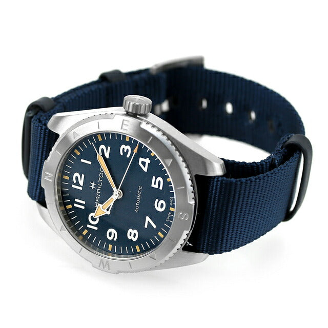 ハミルトン カーキ フィールド エクスペディション オート 41mm 自動巻き 腕時計 ブランド メンズ HAMILTON H70315940 アナログ ブルー ネイビー H70315940