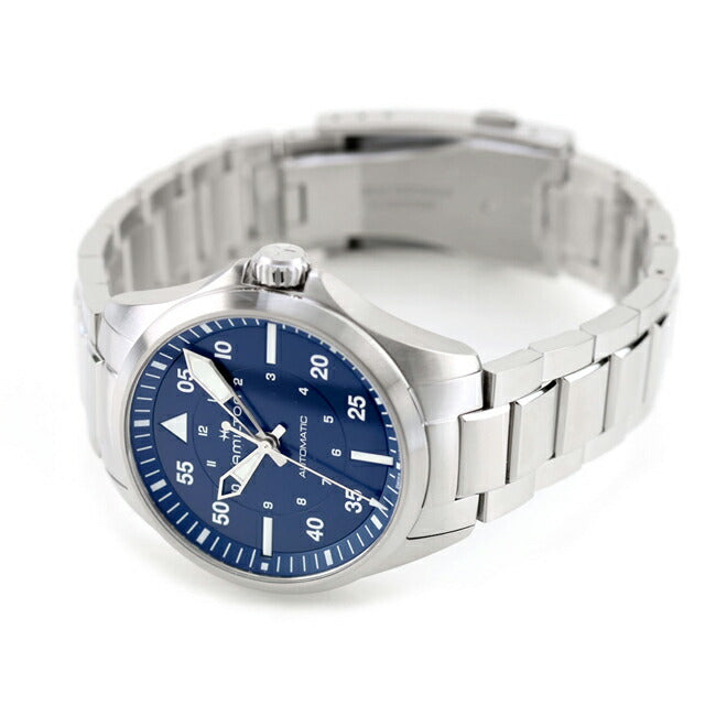 ハミルトン カーキ カーキ アビエーション カーキ パイロット 39mm 自動巻き 腕時計 ブランド メンズ HAMILTON KHAKI H76305140 アナログ ブルー スイス製 H76305140