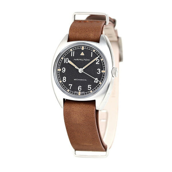 ハミルトン カーキ アビエーション パイロット パイオニア メカニカル 36mm 手巻き 腕時計 ブランド メンズ H76419531 ブラック ブラウン H76419531