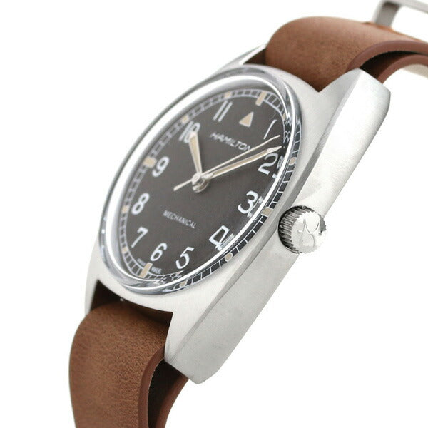 ハミルトン カーキ アビエーション パイロット パイオニア メカニカル 36mm 手巻き 腕時計 ブランド メンズ H76419531 ブラック ブラウン H76419531
