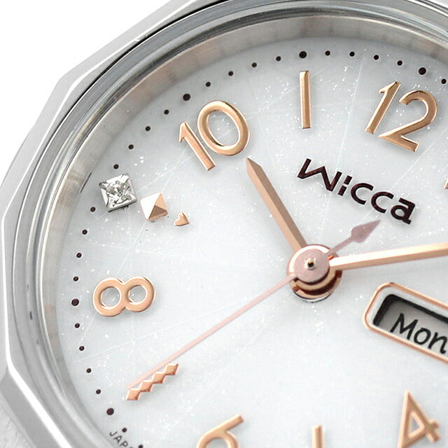 シチズン ウィッカ ソーラーテック デイ&デイトモデル 腕時計 ブランド レディース CITIZEN wicca KH3-517-11 アナログ シルバー KH3-517-11