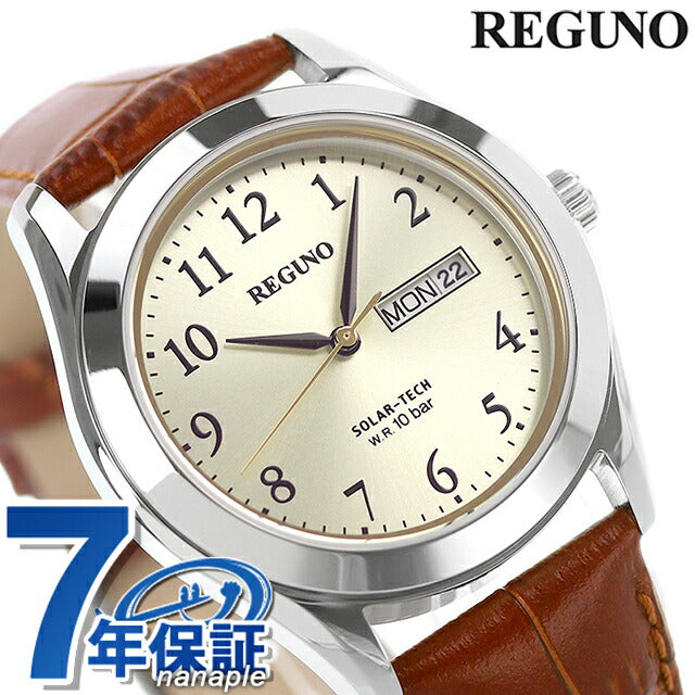 シチズン レグノ スタンダード リングエコドライブ ソーラー 腕時計 ブランド KM1-211-30 CITIZEN ゴールド ブラウン メンズ KM1-211-30