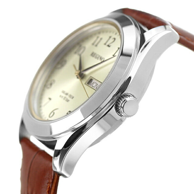 シチズン レグノ スタンダード リングエコドライブ ソーラー 腕時計 ブランド KM1-211-30 CITIZEN ゴールド ブラウン メンズ KM1-211-30