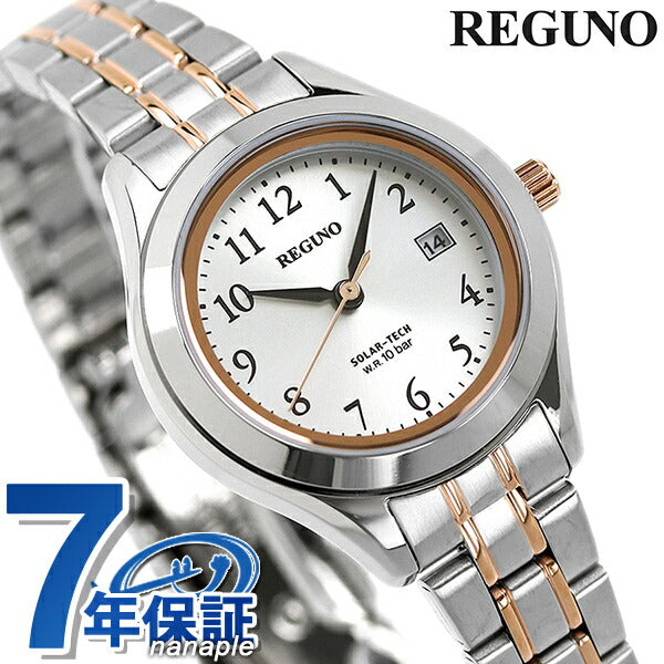 シチズン 腕時計 ブランド エコドライブ ソーラー レディース 腕時計 ブランド KM4-139-93 CITIZEN レグノ シルバー ピンクゴールド KM4-139-93