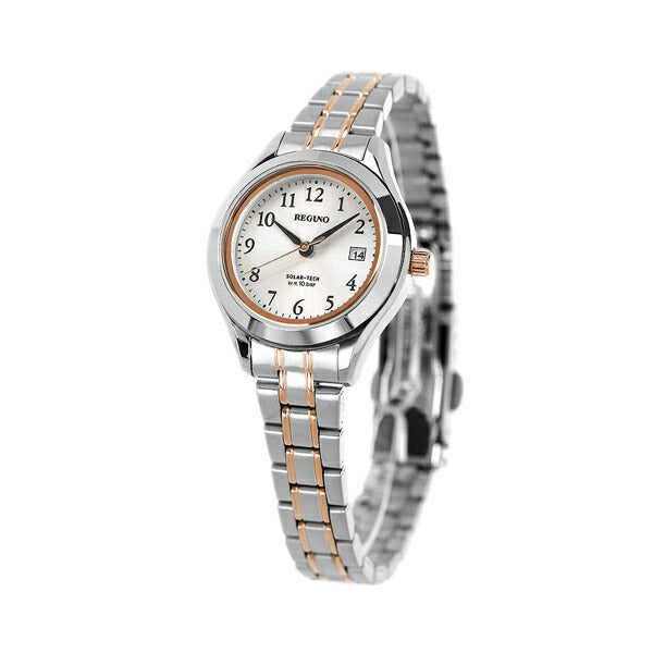 シチズン 腕時計 ブランド エコドライブ ソーラー レディース 腕時計 ブランド KM4-139-93 CITIZEN レグノ シルバー ピンクゴールド KM4-139-93