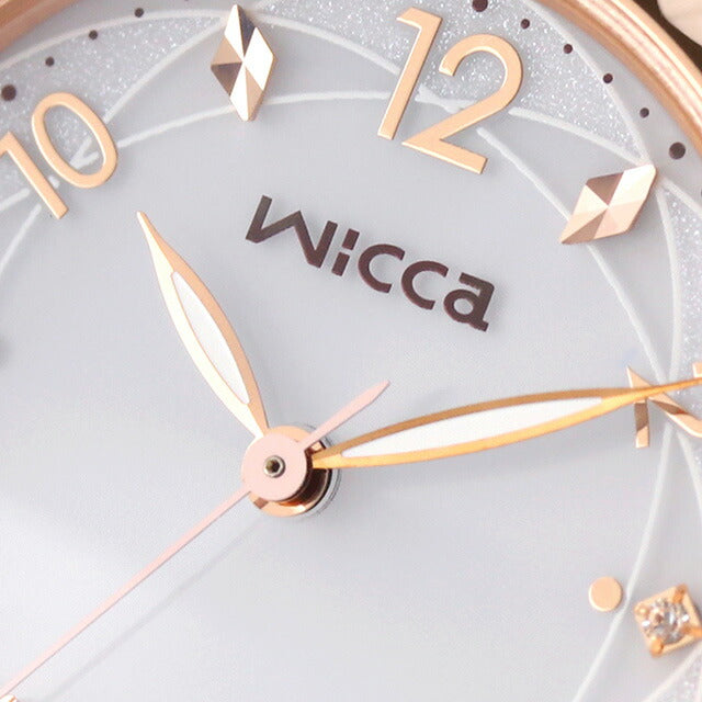 シチズン ウィッカ ベーシックモデル ソーラーテック 腕時計 ブランド レディース 替えベルト CITIZEN wicca KP6-065-11 アナログ ホワイト ピンクゴールド 白 KP6-065-11