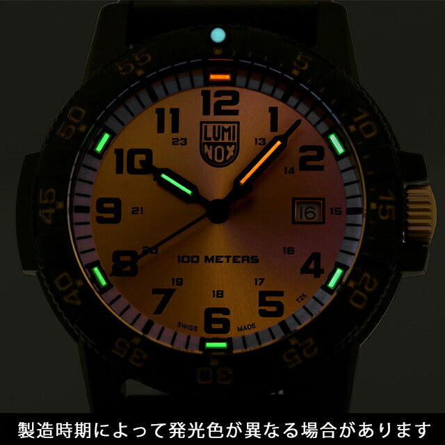 ルミノックス LEATHERBACK SEA TURTLE GIANT 0320 腕時計 ブランド メンズ 0325.GP アナログ ゴールド ブラック 黒 スイス製 l0325-GP